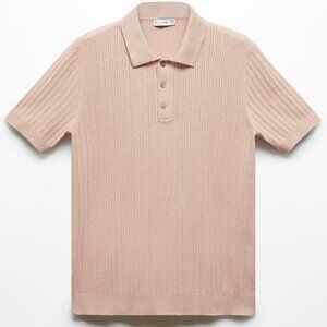 NWT Mango Knit Polo (Beige)